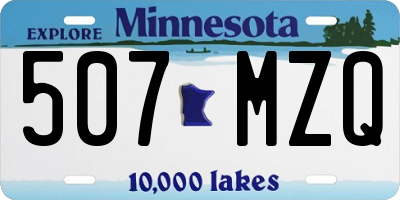 MN license plate 507MZQ