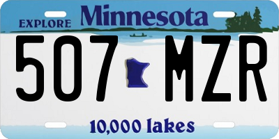 MN license plate 507MZR