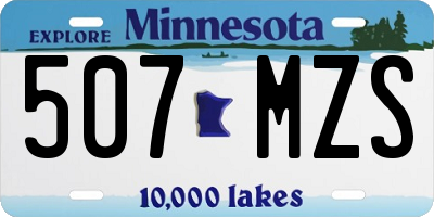 MN license plate 507MZS