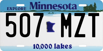 MN license plate 507MZT