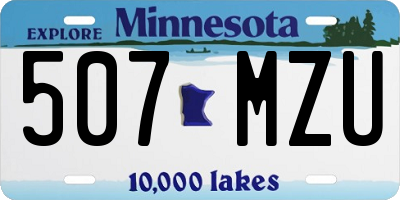 MN license plate 507MZU
