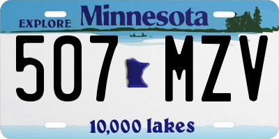 MN license plate 507MZV