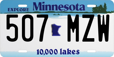 MN license plate 507MZW