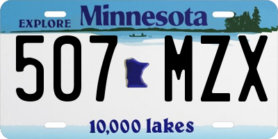 MN license plate 507MZX