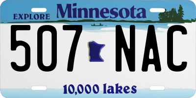 MN license plate 507NAC