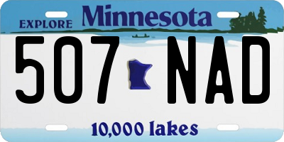 MN license plate 507NAD