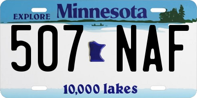 MN license plate 507NAF