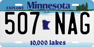 MN license plate 507NAG
