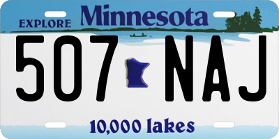 MN license plate 507NAJ