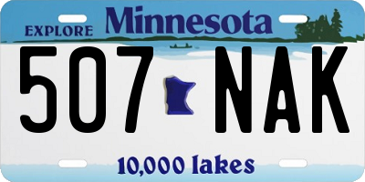 MN license plate 507NAK