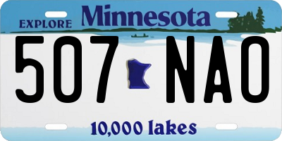 MN license plate 507NAO
