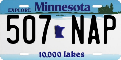 MN license plate 507NAP