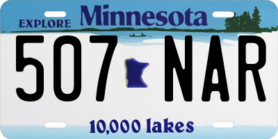 MN license plate 507NAR