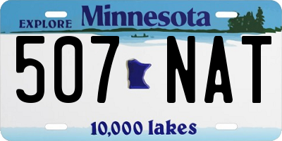 MN license plate 507NAT