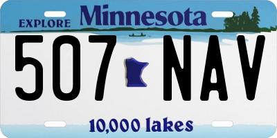 MN license plate 507NAV