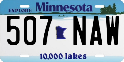 MN license plate 507NAW