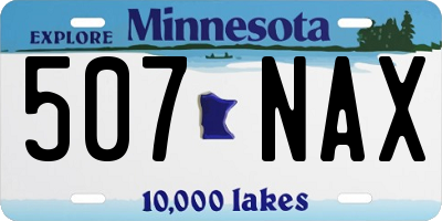 MN license plate 507NAX