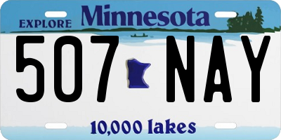 MN license plate 507NAY
