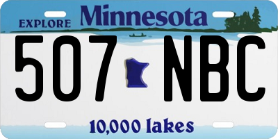 MN license plate 507NBC