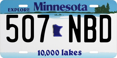MN license plate 507NBD