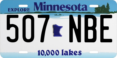 MN license plate 507NBE