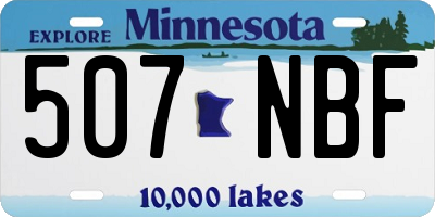 MN license plate 507NBF