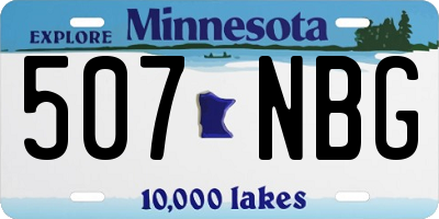 MN license plate 507NBG