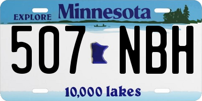 MN license plate 507NBH