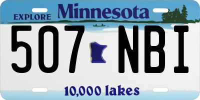 MN license plate 507NBI