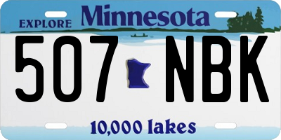MN license plate 507NBK
