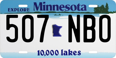 MN license plate 507NBO