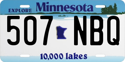 MN license plate 507NBQ