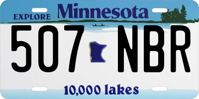 MN license plate 507NBR