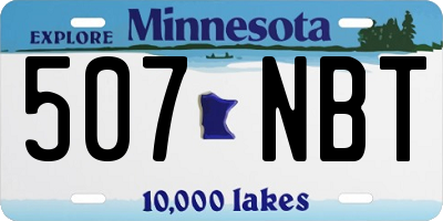 MN license plate 507NBT