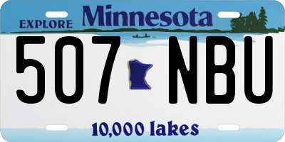 MN license plate 507NBU