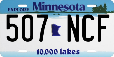 MN license plate 507NCF
