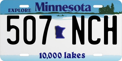 MN license plate 507NCH