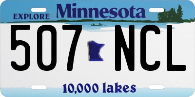 MN license plate 507NCL