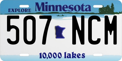 MN license plate 507NCM