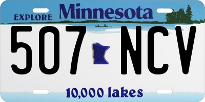 MN license plate 507NCV
