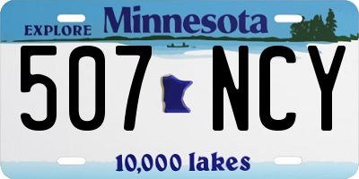 MN license plate 507NCY
