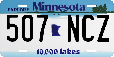MN license plate 507NCZ