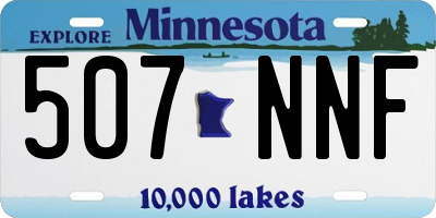 MN license plate 507NNF