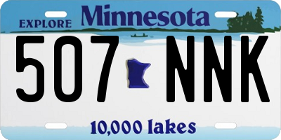 MN license plate 507NNK