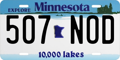 MN license plate 507NOD