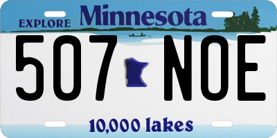 MN license plate 507NOE