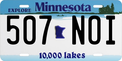MN license plate 507NOI