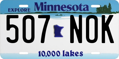 MN license plate 507NOK