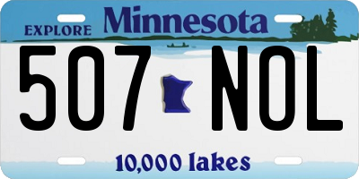 MN license plate 507NOL