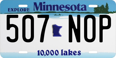 MN license plate 507NOP